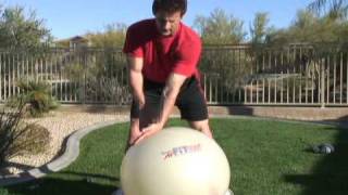 Golf Exercise Ball Training Tips  Mike Pedersen Trainer [upl. by Idnir]