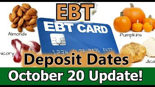 October EBT Card Deposit Dates on each State Update States Apply 375 EBT PEBT WIC SNAP Food Stamps [upl. by Eidahs]