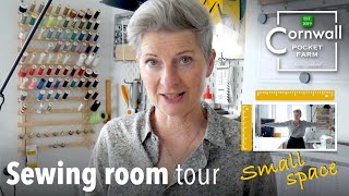 Sewing room tour  Small space crafting  Storage amp organisation ideas for your making space [upl. by Trembly]