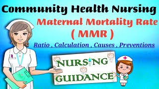 Maternal Mortality Rate MMR  Ratio  Calculation of MMR  Causes  Preventions In hindi  Rims [upl. by Sayers197]