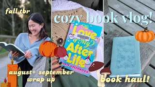 cozy fall vlog 🍂🤎 reading wrap up fall TBR book haul  current reads [upl. by Allen]