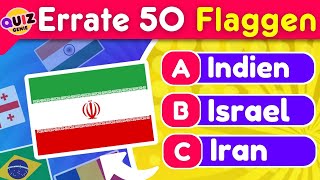 Errate 50 Flaggen🚩  Errate das Land anhand seiner Flagge 🤔 Qui Genei✨ [upl. by Aicnorev298]