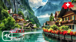 Switzerland 4K🇨🇭 Oberried am Brienzersee the pearl of Lake Brienz [upl. by Florri]