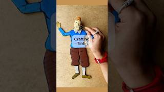 Tintin Crafted from Discarded Materials tintin halloweencostume diy asmr art ecoart shorts [upl. by Lekzehcey]