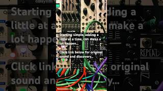 Eurorack Modular Synthesis Start simple add a little a whole lot happens [upl. by Mattie]