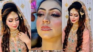 beautiful walima bride makeup by faiza azhar [upl. by Cookie]