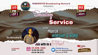 🔴 Live  HeBroNites Sunday Service  Preacher Sis Nimisha N  HeBroN [upl. by Whitaker]