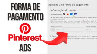 ADICIONAR SALDO NA CONTA DE ANÚNCIOS PINTEREST ADS  ATUALIZADO 2024 [upl. by Dasha]