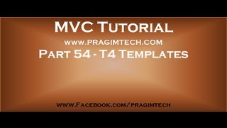 Part 54 T4 templates in asp net mvc [upl. by Nosnaj976]