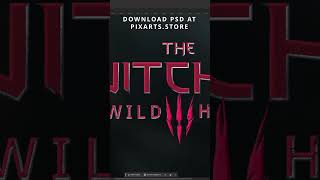 DOWNLOAD PSD Creating MMORPG Game Logo Witcher 3 in PHOTOSHOP ● Short [upl. by Blinni551]