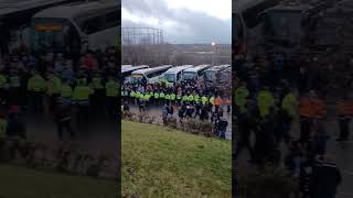 Police hold back Birmingham Zulus at Huddersfield last season [upl. by Elvia682]