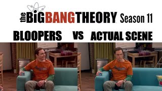 The Big Bang Theory Season 11  Bloopers vs Actual Scene [upl. by Bellda]