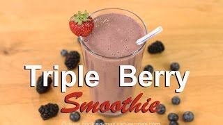 Triple Berry Smoothie by Rockin Robin Cooks [upl. by Kevin865]