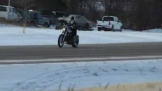 big bad winter motorcycle ridewmv [upl. by Eniladam]