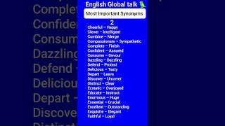 synonyms in english English synonyms words similar meaning words English vocabulary 02 [upl. by Oremar]