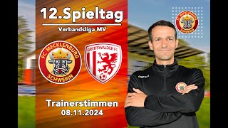 Trainerstimmen zum Spiel FCM Schwerin vs Greifswalder FC II [upl. by Aihsiym]