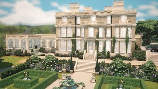 ROMANTIC BRITISH ESTATE Georgian countryside manor  Sims 4 Speed Build Stop Motion Style [upl. by Aniratac]