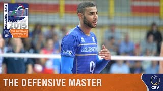 EuroVolley2015 Men  Highlight Earvin Ngapeth Incredible Defensive  France vs Serbia 14102015 [upl. by Adikram]