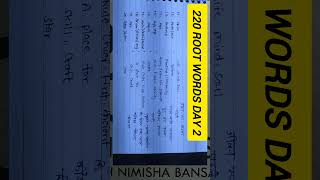 nimisha bansal l Nimisha bansal english l Nimisha bansal editorial 220 root words shorts nimisha [upl. by Markiv]