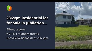 236sqm Residential lot for Sale in Jubilation West Mamplasan Binan Laguna [upl. by Linnell]