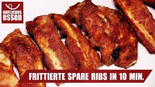 REZEPT FRITTIERTE SPARERIBS in 10 Minuten schnell und einfach selber machen [upl. by Ethan408]