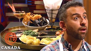 Replicating a Luxurious Seafood Platter  MasterChef Canada  MasterChef World [upl. by Tarrsus]