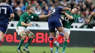 Jonathan Sexton Injury  France v Ireland 15th March 2014 [upl. by Stanfield]