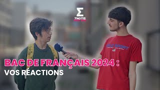 ORAL DU BAC DE FRANÇAIS 2024  VOS RÉACTIONS [upl. by Deth370]