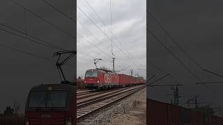 1293 007 ÖBB RCH Vectron container freight train is moving Tárnok Hungary [upl. by Mandi]