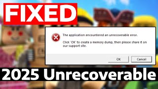 NEW UPDATED Fix Roblox The Application Encountered An Unrecoverable Error [upl. by Ayiotal386]