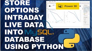 Store Intraday Options live data into MySQL database and Plot Graph  Python nselivedata Part 1 [upl. by Ikciv]