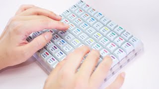 【ASMR】72 Mechanical keyboard Switch Typing Sounds 72個の音が出るメカニカルキーボードスイッチ【音フェチ】 [upl. by Vanny]