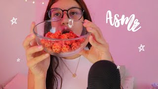 ASMR con palomitas de sandia  historia paranormal 🍿🍉 [upl. by Nnylkoorb]