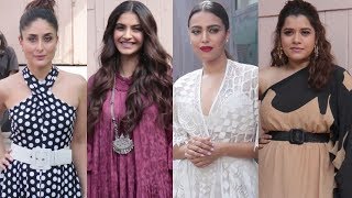 Kareena Kapoor Sonam Kapoor Swara Bhasker amp Shikha Talsania Promote Veere Di Wedding [upl. by Placidia]