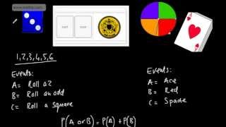 91 GCSE Maths  Probability The OR Rule  Adding  Mutually Exclusive Events AS Statistics 1 [upl. by Ahsimot]