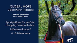 Global HopeSportprüfung für gekörte Hengste MünsterHandorf 6  8 Februar 2024Fremdreitertest [upl. by Hephzipah]