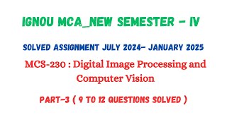 MCS230 Solved Assignment July24Jan2025  MCANEW  IGNOU I pdf Attached  ignousolvedassignment [upl. by Dao]