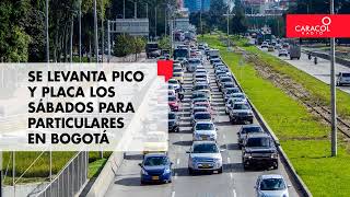 Se levanta pico y placa los sábados para particulares en Bogotá [upl. by Fasa]