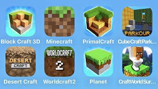 Block Craft 3D Minecraft PrimalCraft Cube Craft Parkour Desert Craft Worldcraft 2 Planet [upl. by Frans]