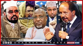 DEG DEG Axmed Madoobe oo wadnaha jaray Xasan Sheekh Mooshin gilgilay Villa Somalia Ciidamo ku [upl. by Anwahsad845]