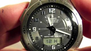 DST Setting for Casio Analog Digital Waveceptor Watch [upl. by Anitroc]