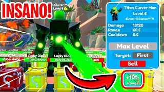 TITAN CLOVERMAN es MEJOR QUE DRILLMAN Upgraded Toilet Tower Defense Roblox [upl. by Burrow862]