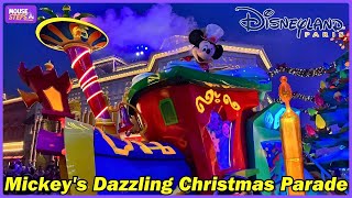 Mickey’s Dazzling Christmas Parade 2024 at Disneyland Paris  Main Street View [upl. by Oswal]