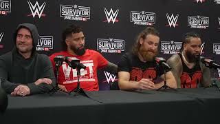 OG bloodline Press conference after Survivor Series Wargames Match [upl. by Suciram]