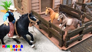 Granja de Caballos 🐴🐴 Juegos para niños 🎶 Sonidos ✨ Mimonona Stories [upl. by Armat566]