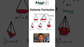 Volume Formulas Explained Shorts [upl. by Airbmac]