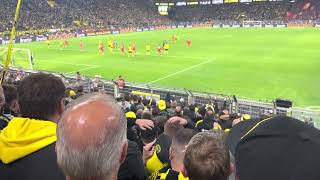 BVB  Bayern Ausgleich Südtribüne 22 Modeste Borussia Dortmund vs Bayern Munich last minute goal [upl. by Adil]