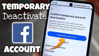 How to Temporarily Deactivate Facebook Account 2024 [upl. by Jase216]