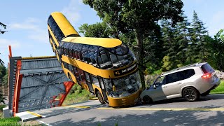 Articulated Bus Crashes 5  BeamNGdrive [upl. by Cronin]