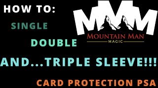 How to Sleeve Magic Pokemon and YuGiOh Cards  Including Double Sleeve and Triple Sleeve [upl. by Esoranna976]